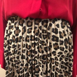 Long animal print maxi skirt